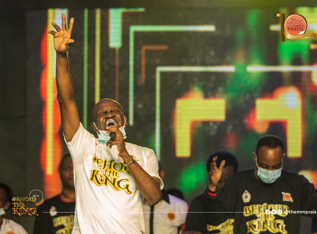 TheMMPraise's tweet photo. with us all through the programme, God bless you! 

May the joy of beholding the King never cease from your lives and homes in Jesus Name!

If Jesus tarries, we will all be alive to witness 80 hours Marathon Messiah's Praise. 

#79HoursMMPraise #HomeWithMMPraise #BeholdTheKing https://t.co/1229RF6bgw