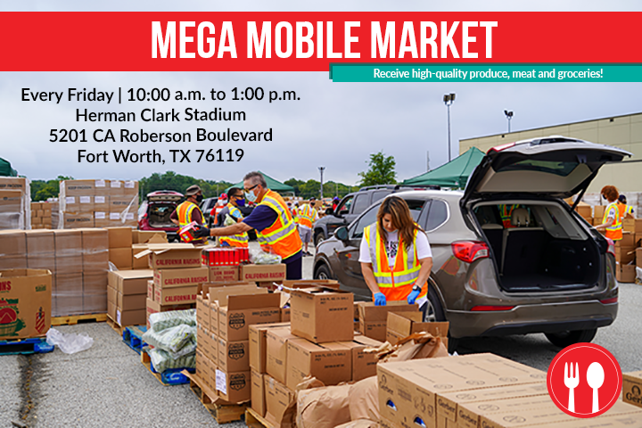 Our Mega Mobile Market will be at Herman Clark Stadium tomorrow, March 5. If you're seeking food assistance, this is a great event for you to visit. Stop by  between 10 am and 1 pm to receive fresh groceries for you and your family! 

#fighthunger #tafb