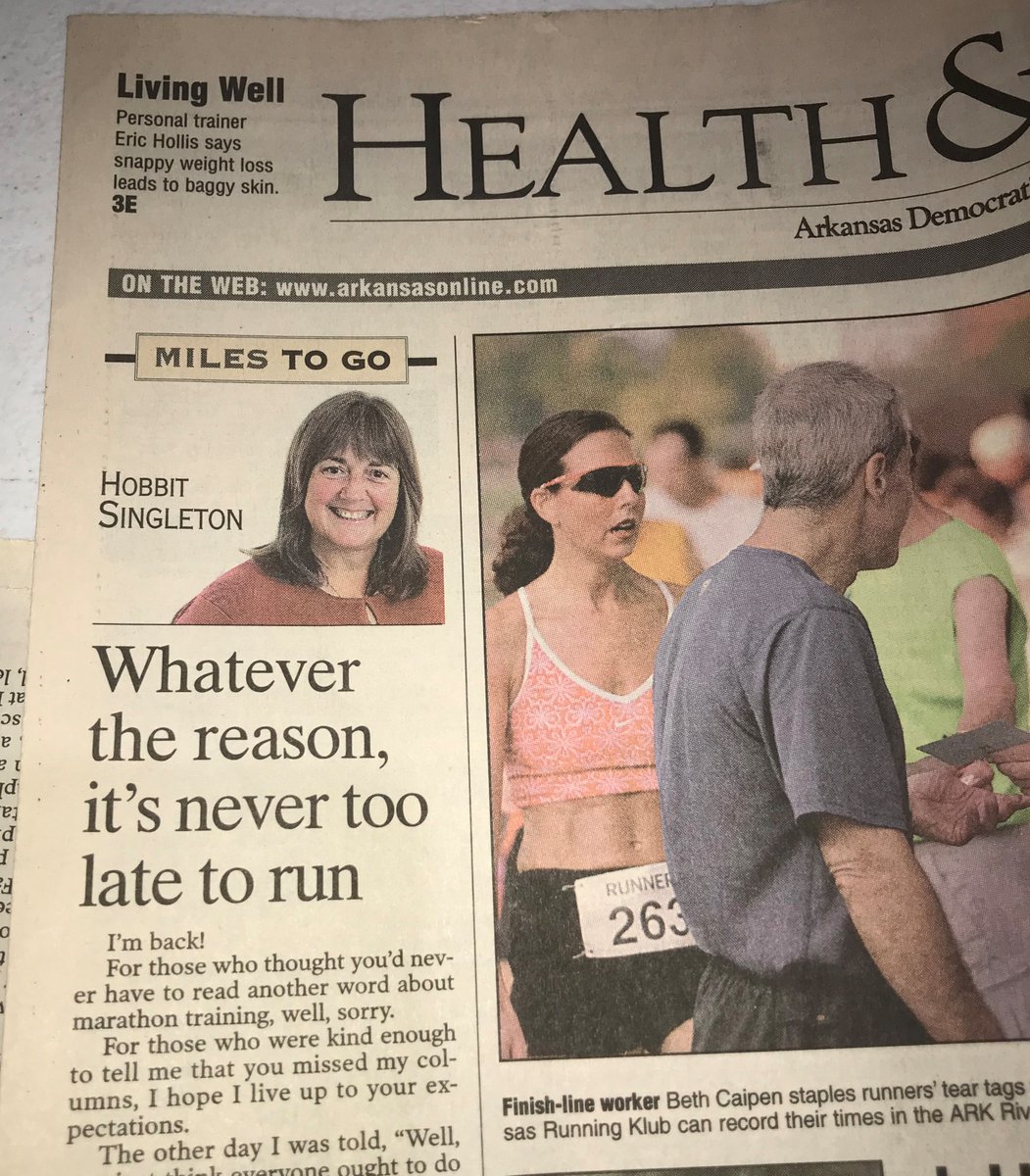 LRMarathon's tweet photo. #TBT Mamma Hobbit's words are still true today! #LRMarathon #LR262 #LR131 #Runderful #Training Circa 2005 @ROCKCITYRUNNING @RunLocal_ @LRParksRec https://t.co/znzCHwBFRX