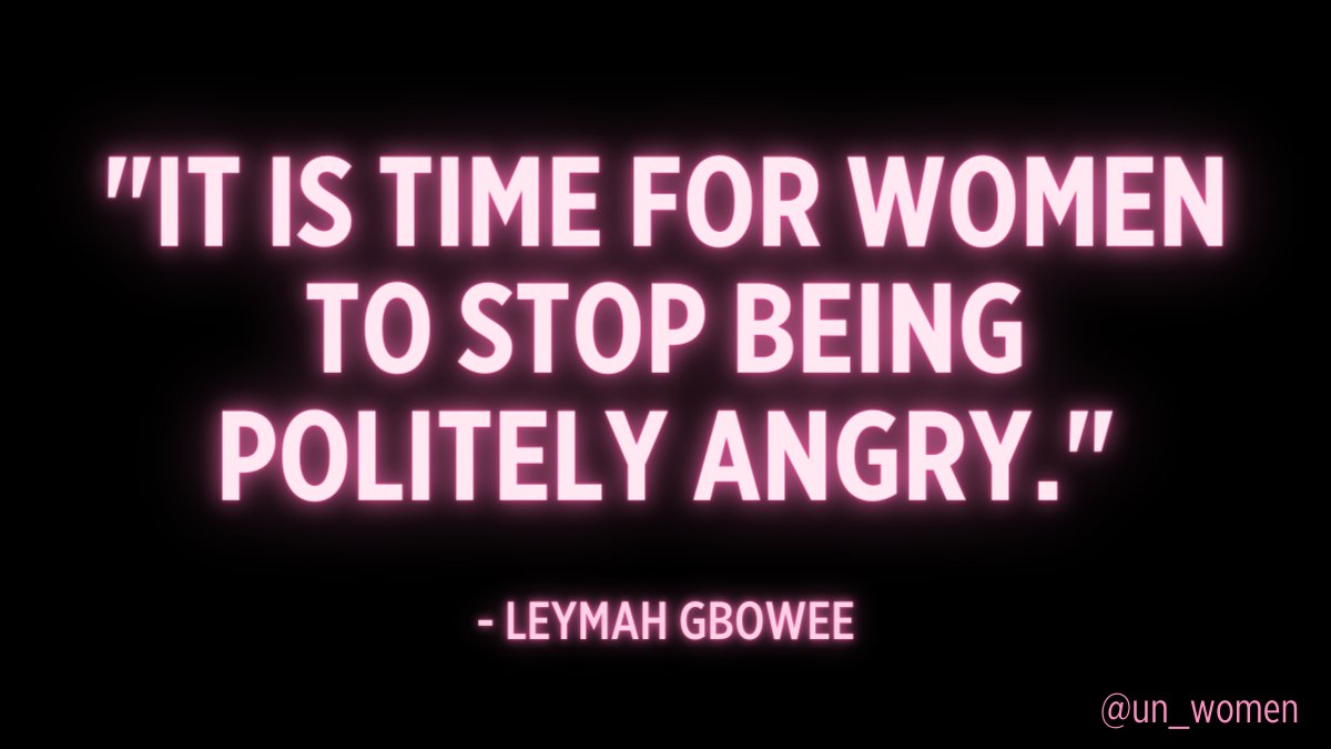 UN_Women's tweet photo. This #InternationalWomensDay is all about celebrating women's leadership and demanding more of it!

Get ready to speak up on #IWD2021 with some inspiration from @LeymahRGbowee. https://t.co/QyNaRmSGKx