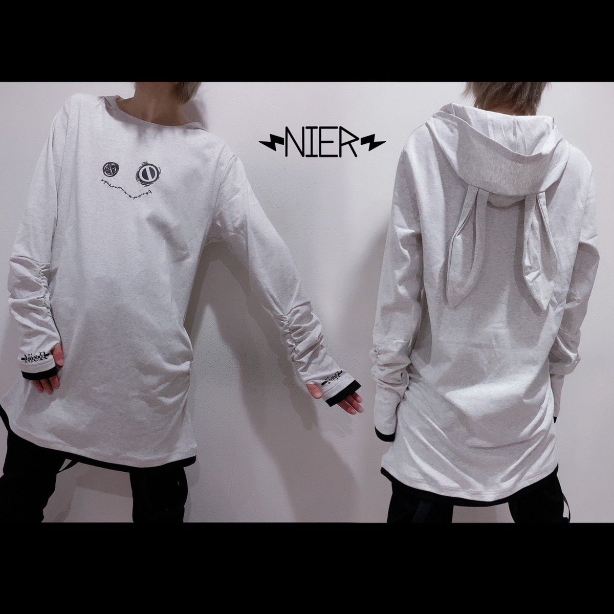 NieR_tokyo's tweet photo. 🎁本日〆切プレゼント企画🎁

RABBIT GRAY HOODIE【指穴付き】

🎁4名様にプレゼント🎁

ユニセックスアイテムです。

◼応募方法
フォロー(@NieR_tokyo) &amp; RT
◼締切〆  本日24時

※鍵垢の方も対象内です。
是非ご参加ください🙇‍♂️🙇‍♀️ https://t.co/M0jo1JgTou