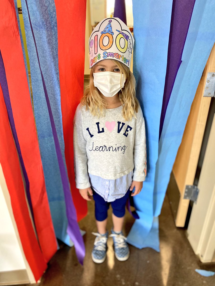 KallieLindle's tweet photo. 100th day of school in kinder is always one of the best days of the year! 💯📚🥳 We can still celebrate learning and feel proud of ourselves ! 👏🏻#iteachkinder#dpsk8 @DoublePeak_K8 https://t.co/XDwvc6H0Az
