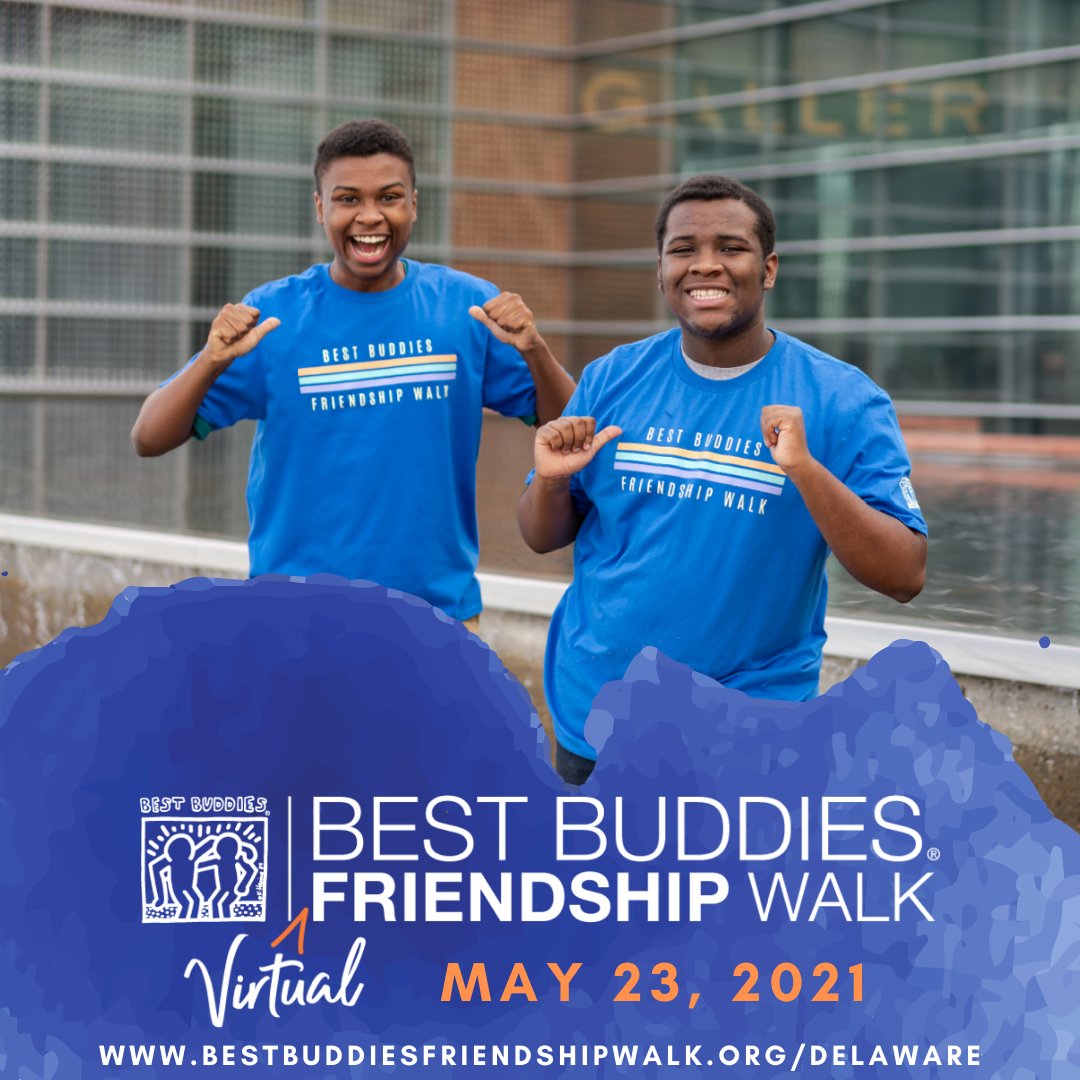 Have you registered for the Best Buddies DE Virtual Friendship Walk yet?! 🤩💙If not- REGISTER TODAY at bestbuddiesfriendshipwalk.org/delaware! We have so many upcoming initiatives and incentives that we don't want you to miss out on. Send an email to deprograms@bestbuddies.org w/ questions!