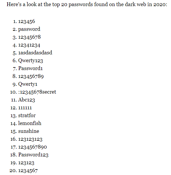 JimberSoftware's tweet photo. I hope your password isn't on this list.

#passwordless #security #jimber https://t.co/7KUmYdncdV
