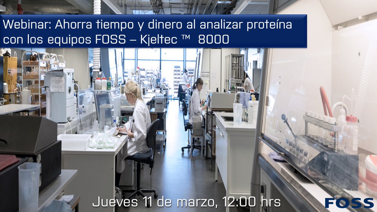 FOSS_Mx's tweet image. Webinar Gratuito: "Ahorro tiempo y dinero al analizar proteína con los equipos FOSS - Kjeltec TM 8000"  ( Jueves 11 de marzo, 12:00 hrs)

Únase al Webinar a través de la liga de TEAMS:
teams.microsoft.com/l/meetup-join/…