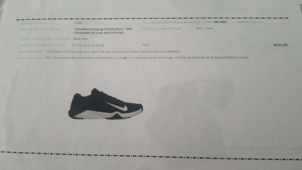 $141.90 for Nike training shoes, this is more than a pair of Jordan's.  Nike Air Force 1 cost $120 to $130.  This is unacceptable