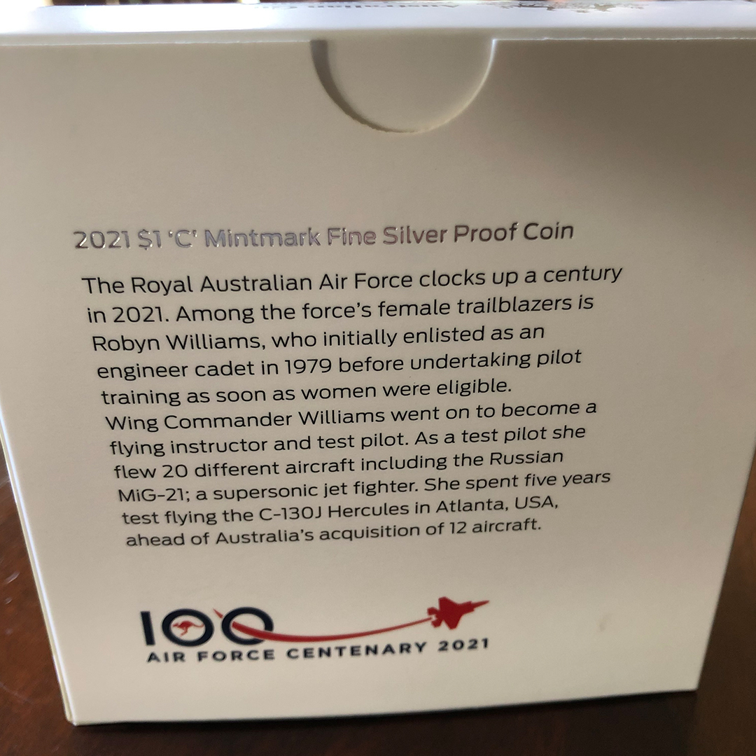 As one of the first female RAAF pilots, Assoc Prof <a href="/RClayWilliams/">Robyn Clay-Williams</a> has been recognised in the <a href="/RoyalAustMint/">RoyalAustralianMint</a>'s new <a href="/AusAirForce/">Royal Australian Air Force</a> Centenary coin series. Prior to leading research <a href="/AIHI_MQ/">Australian Institute of Health Innovation</a>, Robyn was a military test pilot, an electronics engineer and flight instructor 👏 #AusAirForce