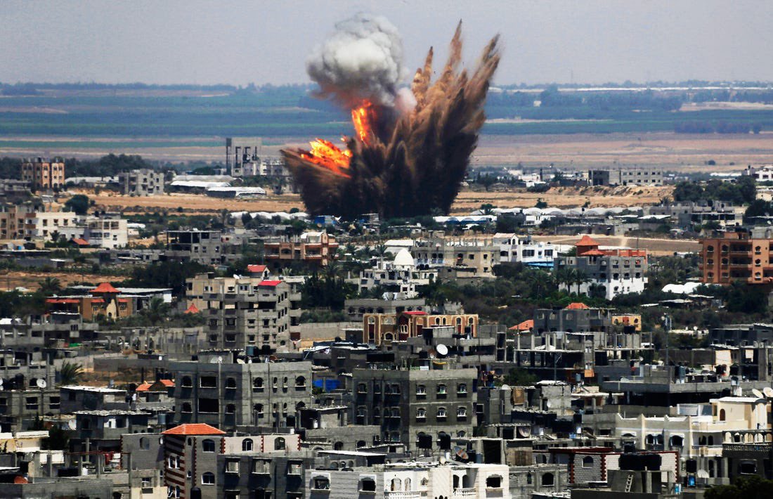 gaza: is a small strip of land with a population of nearly 2 million people, its the “world’s biggest open air prison”. where its almost impossible to go in or out of gaza with isra*l continues to bomb them and hurt no one but civilians.