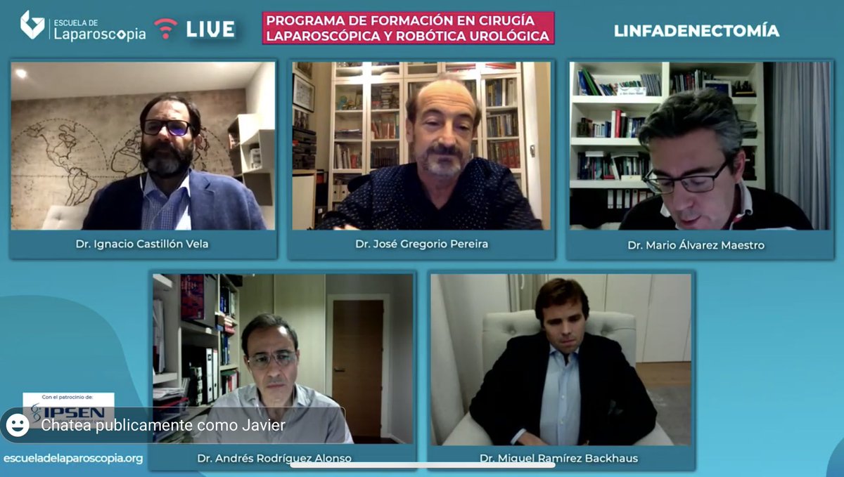 UroChuf's tweet photo. Webinar muy recomendable y de alta calidad en Escuela de Laparoscópica 👏👏 Enhorabuena a ponentes y moderadores! Andrés Rodríguez @TxetxuPereira @malvarezmaestro @icastivela @RamirezBackhaus https://t.co/k6v7cK60MS