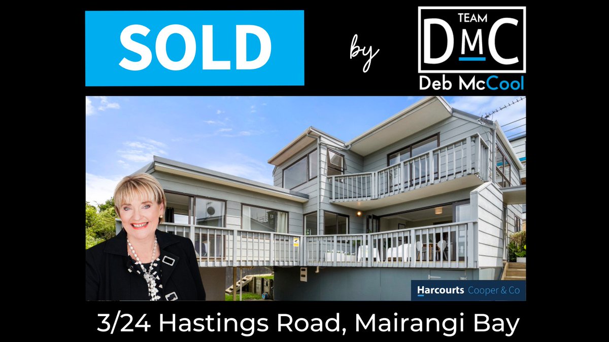 DebMcCool's tweet image. #sold 3/24 Hastings Rd, Mairangi Bay
Level 3 lockdown proved no hindrance on auction night when this desirable Mairangi Bay home was sold. The market remains hot! Thinking of selling? Think Deb McCool. Call me  today! 021 660 459 #auction #sellmyhouse #topagent #harcourts