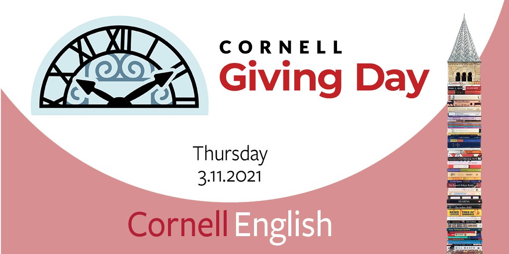 EnglishCornell's tweet photo. #CornellGivingDay is in just 1 week – mark your calendars!
Thursday 3.11.2021.
https://t.co/ikkuqv0w6g
#SupportEnglish https://t.co/19Dh5MIMdY