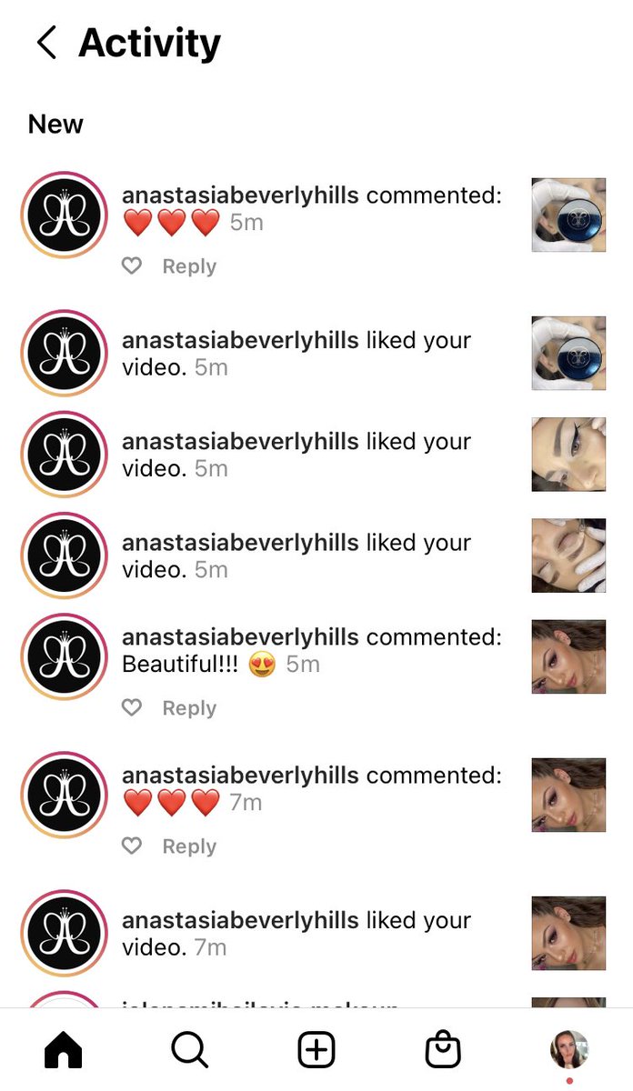 When anastasiabeverlyhills spam you with this love  😭😭😭😭 OMG 🙈 😭