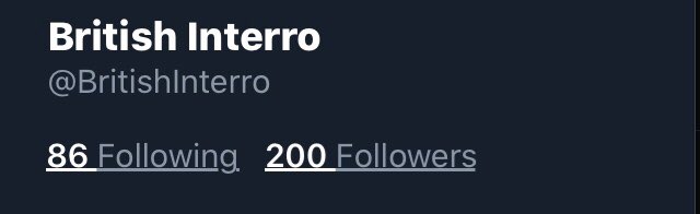 BritishInterro's tweet image. Cheers for 200 followers chaps, can’t bloody believe me eyes! 

Gonna have a cracking noight celebratin’ this with t’missus and a big ol’ plate of beans on toast🇬🇧