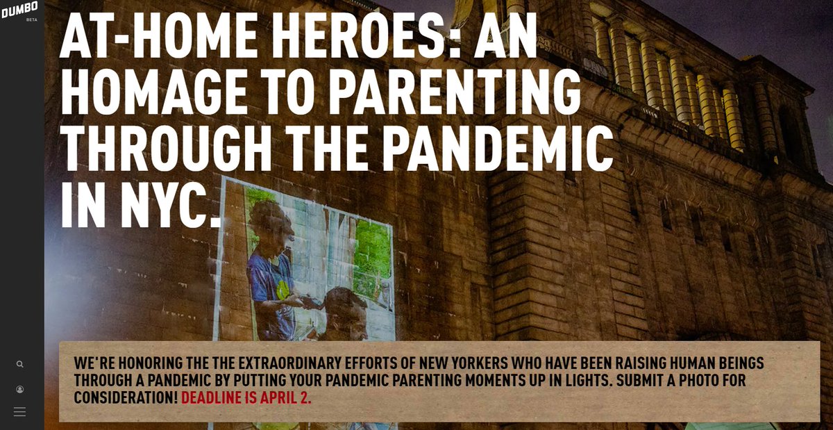 TriumphProperty's tweet image. Check out this submission opportunity from Pandemic Parents.  Open to all NYC residents. galleryview.submittable.com/submit/187659/… via @dumbobid #covid19 #pandemiclife #athomeparents #athome #dumbo #brooklyn #pandemic @dumbobrooklyn
