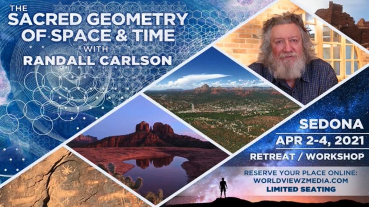 Hungering to get your hands on #sacredgeometry? Join Randall Apr 2-4, 2021 in #Sedona for a weekend of lectures + practice at the “Sacred Geometry of Space + Time” Retreat/Workshop hosted by worldviewzmedia.com ! Limited avail., secure your spot ASAP! youtu.be/jgpGIhpdXkU