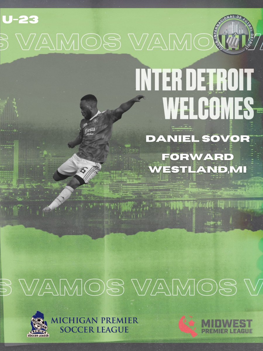 🖊️ INTER DETROIT U-23 (MPSL) PLAYER SIGNING 🖊️

<a href="/InterDetroit/">Inter Detroit</a> has announced that forward <a href="/DanielSovor/">Daniel Sovor</a>, a Westland native, will suit up for their U23 side for their 2021 <a href="/MPSL_Soccer/">MPSL</a> season.