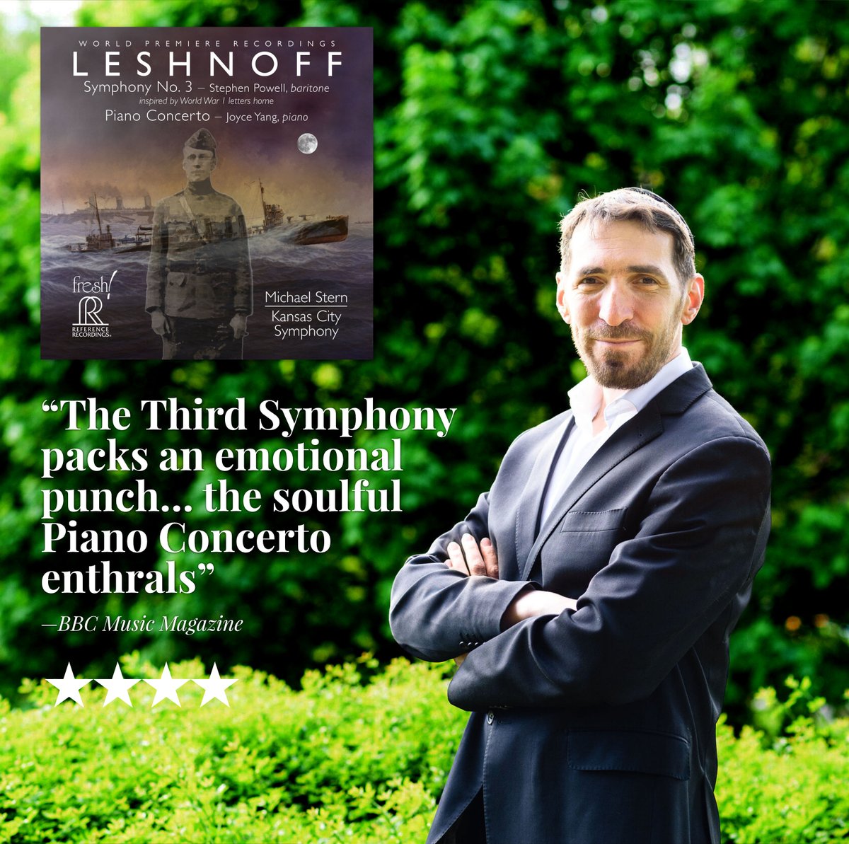Fantastic ⭐️⭐️⭐️⭐️ <a href="/MusicMagazine/">BBC Music Magazine</a> #BriefNotes review for <a href="/kcsymphony/">Kansas City Symphony</a>'s <a href="/LeshnoffMusic/">Jonathan Leshnoff</a> recording! 🎶▶️ newalbm.link/leshnoffsympho…

“The Third Symphony packs an emotional punch thanks in part to its First World War inspiration; the soulful Piano Concerto enthrals.” #KCSLeshnoff