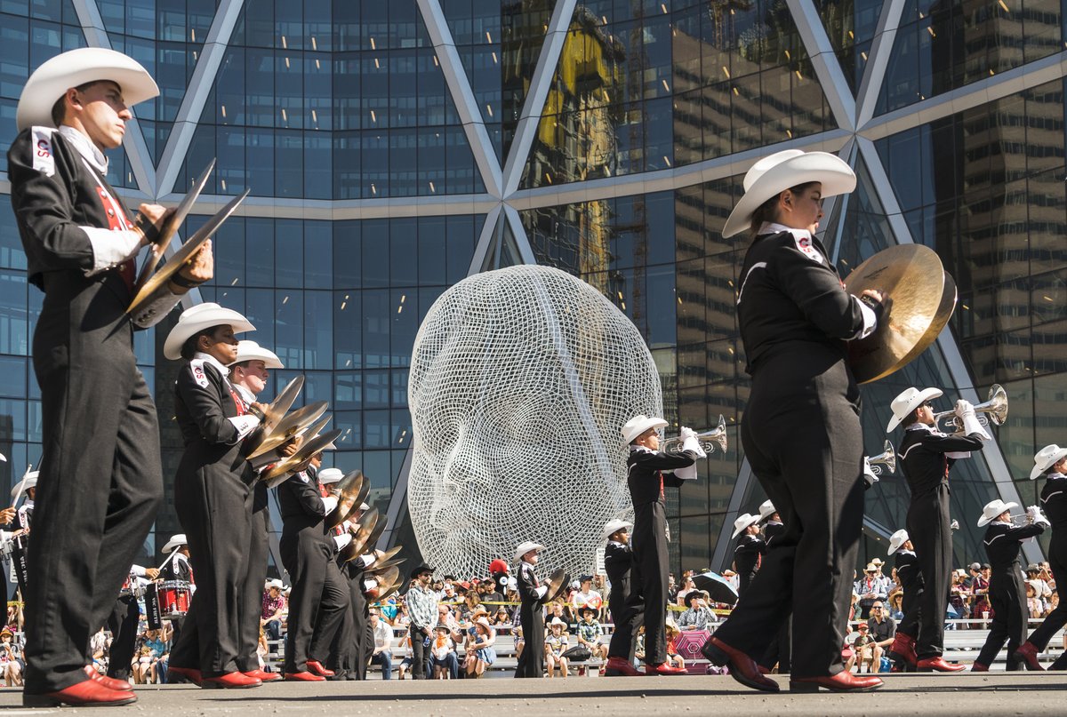ShowbandCS's tweet photo. Since 1971, Stampede Showband has represented the best of @cityofcalgary, @calgarystampede, Alberta, and Canada to the world. We're marking 50 years this #MarchForth! #marchingbandday #BeBandReady #KeepPlaying #KeepSpinning #KeepDrumming #KeepDancing #greatesttogether https://t.co/g6fYGOULSK