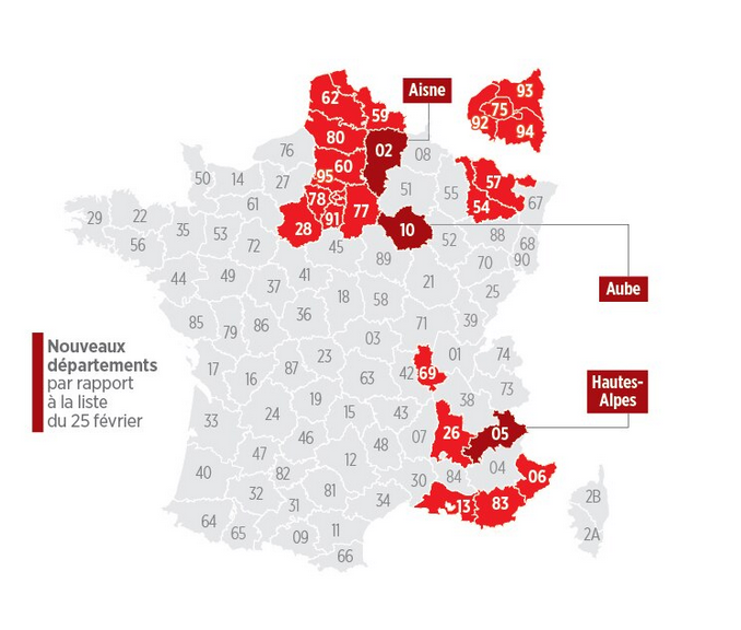 MarieLaureGB's tweet image. #Castex18h 
Parmi les 23 départements sous surv renforcée
13 sont en #ZoneB qui reprend dans 4 j
8 sont en #ZoneC qui a repris il y a 4 j
Tous sans AUCUNE protection supplémentaire, ni renforcement du protocole, ni dépistage systématique, ni priorité vaccinale pour les personnels