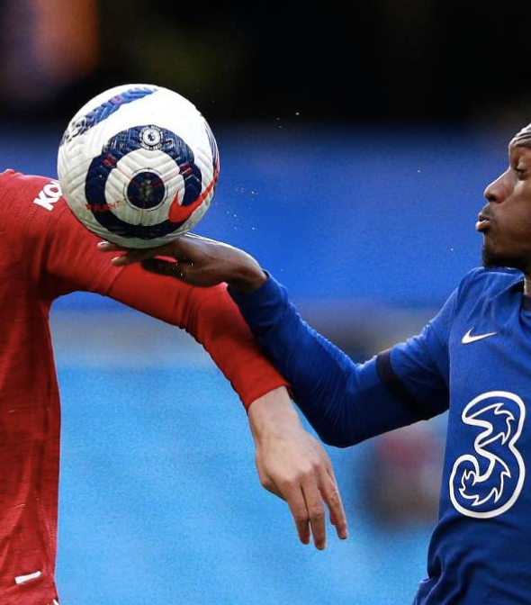 FootballJOE's tweet photo. Handball vs no handball. Make it make sense https://t.co/dXORW4RG7X