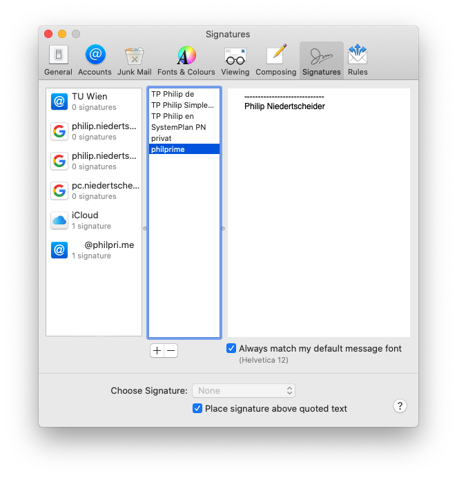 philprimes's tweet image. After being fed up by Apple Mail not having UX-friendly support for HTML signatures, I took care of it myself 💪🏼 Let me introduce you to Autograph📝, a work-in-progress macOS app I built in the last two days, that allows you to manage and edit your HTML signatures👨‍💻💻