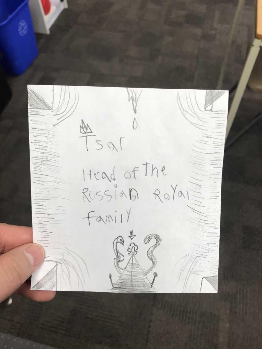 My grade 11 student made notes during our study jeopardy session... we’re learning about the history of the Russian Revolution! 

I love getting to see how my students’ brains work! #Creativity #education