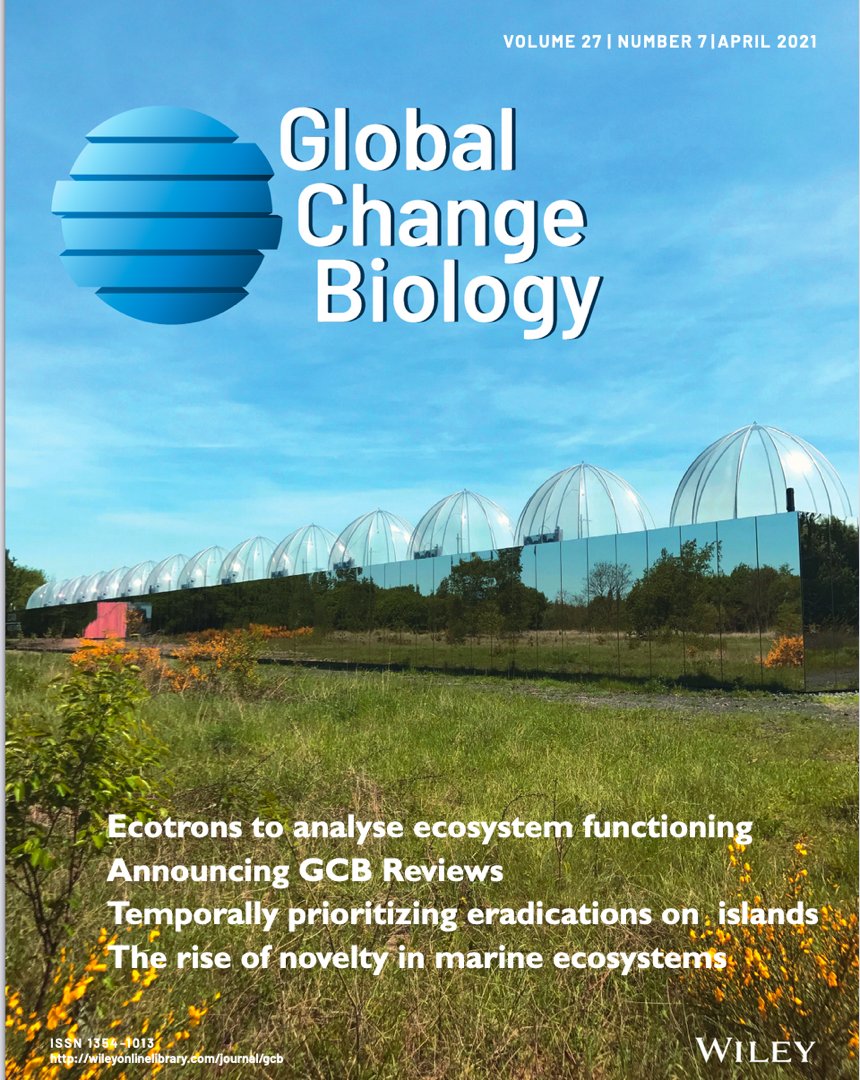 CMK_Uhasselt's tweet photo. !! Very proud that the @Uhasselt Ecotron is on the cover of the current issue of @GlobalChangeBio !!
Read all about advanced controlled environment facilities for experimental ecosystem studies here:
https://t.co/6o5klDde41 https://t.co/IlXs6QLGIO