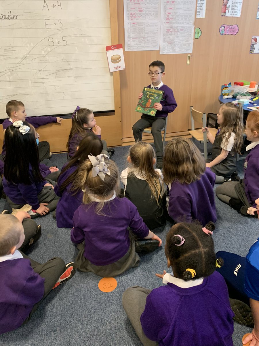 MissK_StM's tweet photo. #WorldBookDay in P2/3 included a virtual author visit, describing our favourite characters, and some hot-seating activities to meet the characters of stories read. #bookworms @StMonicaMilton https://t.co/4zGi8MO1km