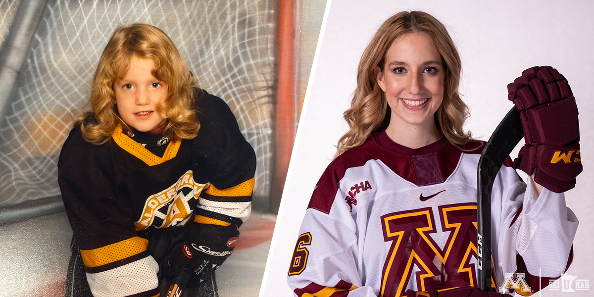 From Aldergrove to Minneapolis, it's Then ↔ Now with #Gophers redshirt junior forward <a href="/amypotomak/">amy potomak</a>. 😍😁 #tbt