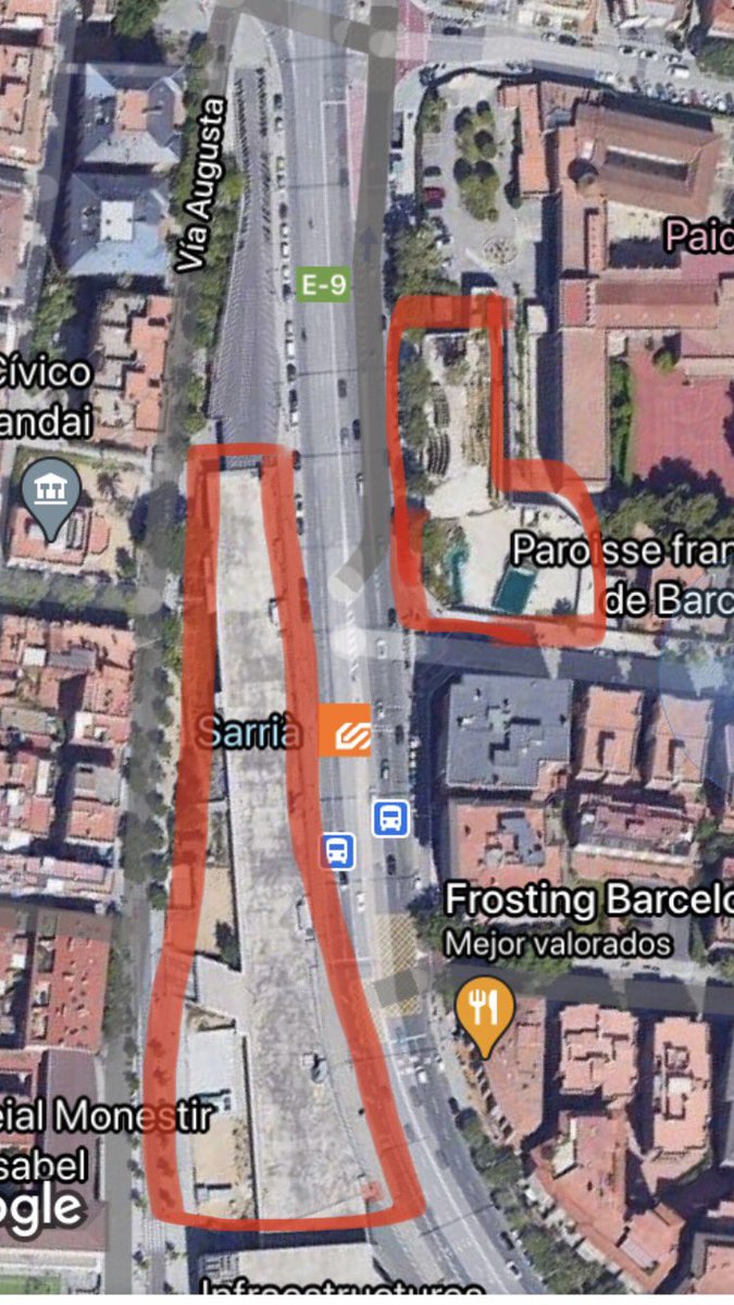 Obriu parcs i jardins!..... 🍀 Teniu desenes de milers de m2 📐 Si us preocupa la densitat,  l’oxigen, la ciutadania o l’economia. Jardins Oriol Martorell (plan Zapatero ¡2009!), solar abandonat obres L9 Sarrià @AVSarria @AAVVTresTorres @Bcn_SSTG @damiacalvet @DaniNovarama