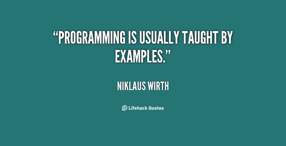 Seanku's tweet image. Programming is usually taught by examples. #codingin6words #ThursdayThoughts #ThursdayMotivation