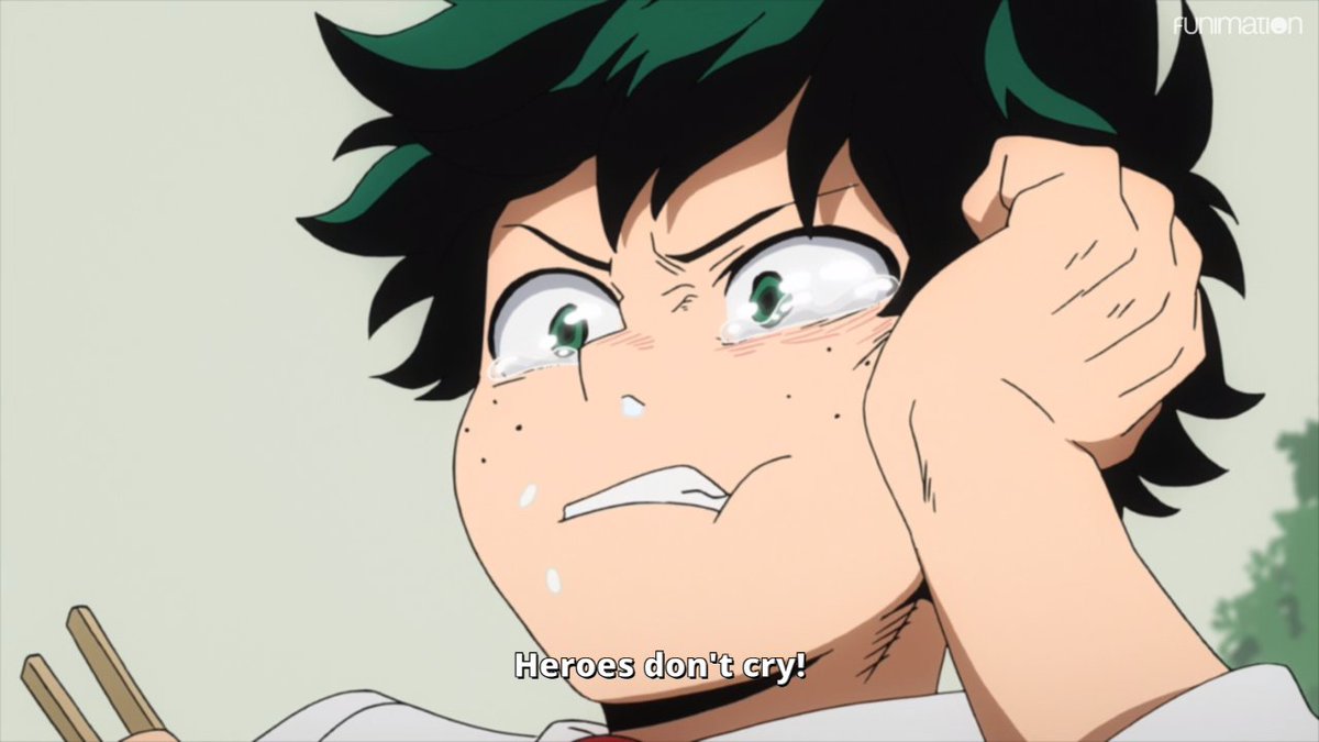 funimationUK_'s tweet photo. There’s no weakness in crying. 🥺

[via My Hero Academia] https://t.co/un8lQ2jx7B