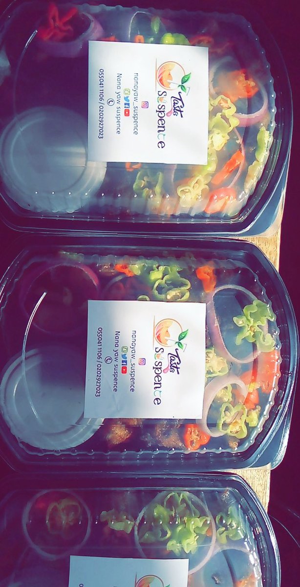 Tasty and Delicious 😋 

Packages ranges from #50gh to #80gh 😋 

Call or WhatsApp: 055 041 1106 / 020 291 7013 ✔️

📝: Comes with 2 liters of your favorite local beverage ☺

Delivery Service Available ‼️
#TasteGhana 🇬🇭