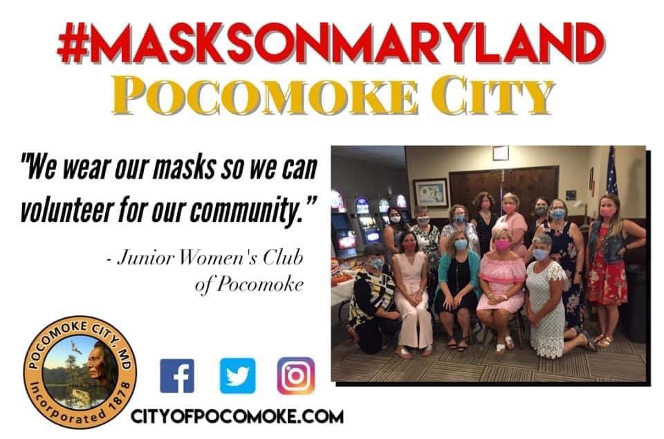 ToddJNock's tweet photo. Today during #womenhistorymonth, I’d like to acknowledge the Junior Women’s Club of Pocomoke￼. During Covid, our City needed leaders to step up.  The Junior Women’s Club of Pocomoke has been those leaders masking up to serve the community. 
#MaskOnMaryland #NockTheVote https://t.co/HKZCmj0PWG