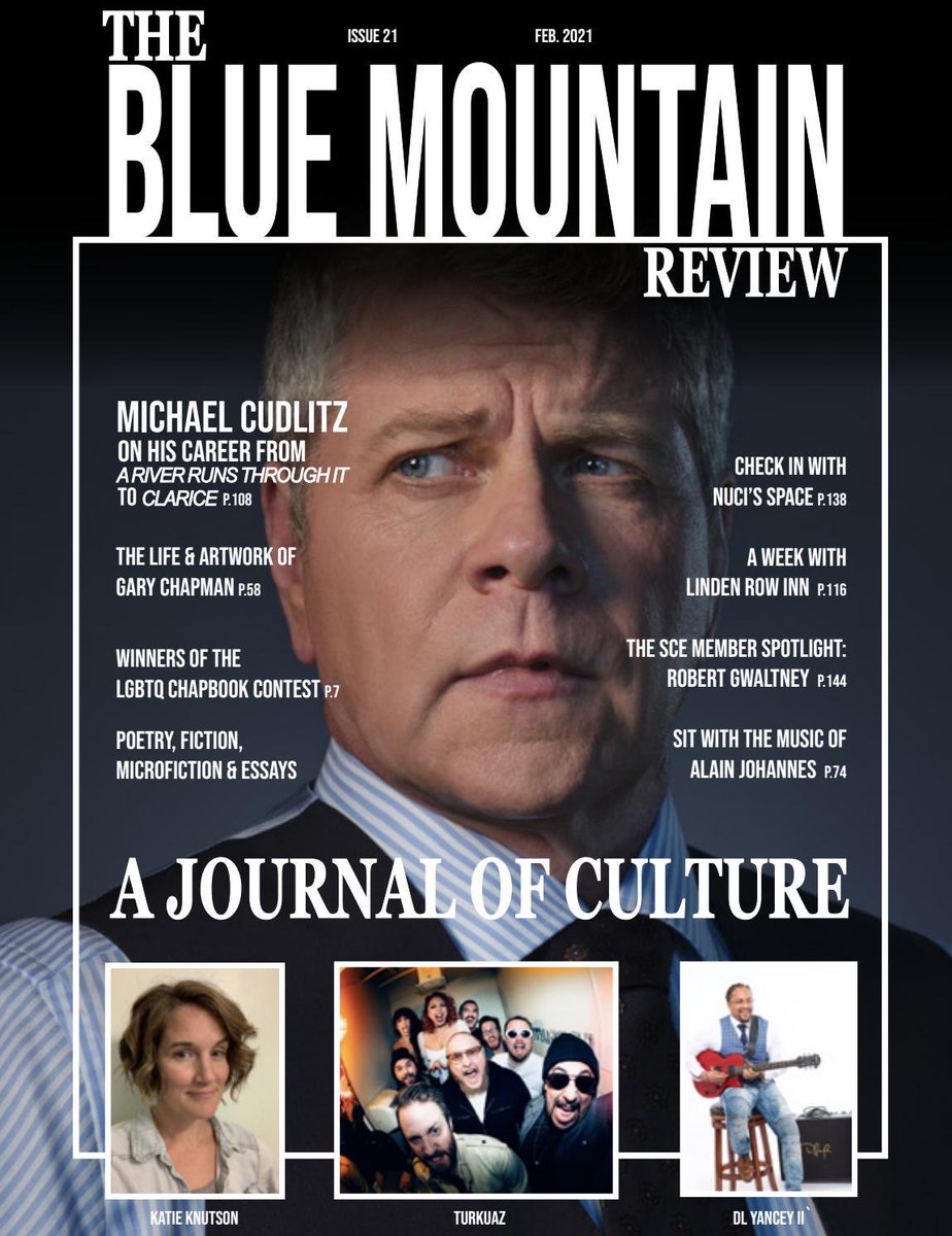 CliffBrooks3's tweet photo. Blue Mountain Review Feb. 2021 https://t.co/eHuJOprVyh Get knee deep into the new issue with ⁦@Cudlitz⁩, ⁦@Turkuaz⁩, ⁦@rvasymphony⁩, ⁦@WildMelissaHart⁩ of ⁦@TheWriterMag⁩, ⁦@lindenrow⁩, ⁦⁦@AlainJohannes⁩, and more. https://t.co/SjwEA0qB4h