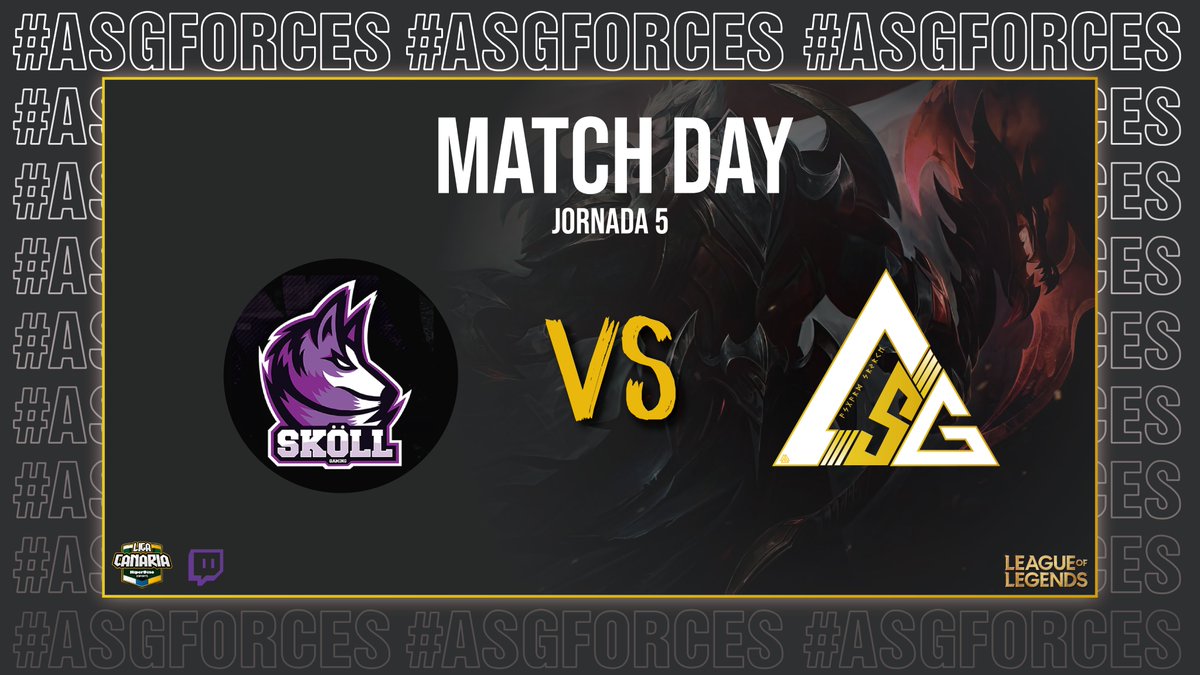 ASGesportsclub's tweet photo. #MatchDay | 5ª Jornada de @LigaCanaria en #LeagueOfLegends.
Nuestros vikingos con sed de victoria se enfrentan a un enemigo que ya conocemos. 

⏰21:00 🇮🇨
🔴https://t.co/UARzviLLml
🆚@Skoll_Gaming_ 
 
#ASGforces #LigaCanariaHD https://t.co/CqcA7fDkEc