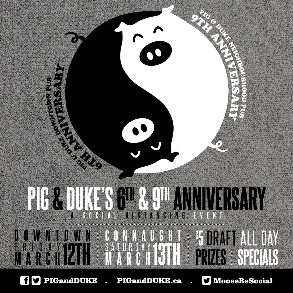 We missed our Anniversary last year @PigandDuke Blessed to be able to share next weekend with #YYC best Guests Come Party @ #ThePig