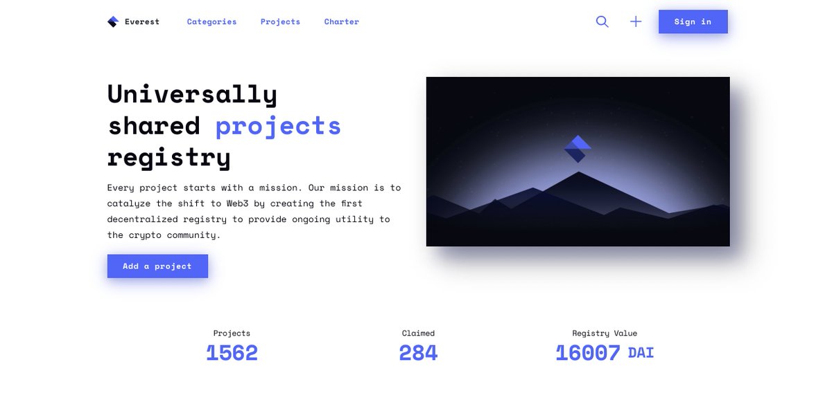 idk who needs to hear this but <a href="/EverestRegistry/">Everest</a> is alive &amp; well with 1,500+ Web3 projects 🤯

it's one of the best places to track building activity across crypto categories like defi, entertainment &amp; governance... and curated by the community!