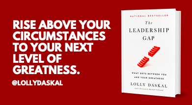 LollyDaskal's tweet photo. RISE above your circumstances to your next level of GREATNESS

LEARN WHY: #1 National #Bestseller >>> “The Leadership Gap” By @LollyDaskal  https://t.co/pVKqaI7YVf #TheLeadershipGap #Book #Leadership #Management #HR https://t.co/xWRPMBLDde