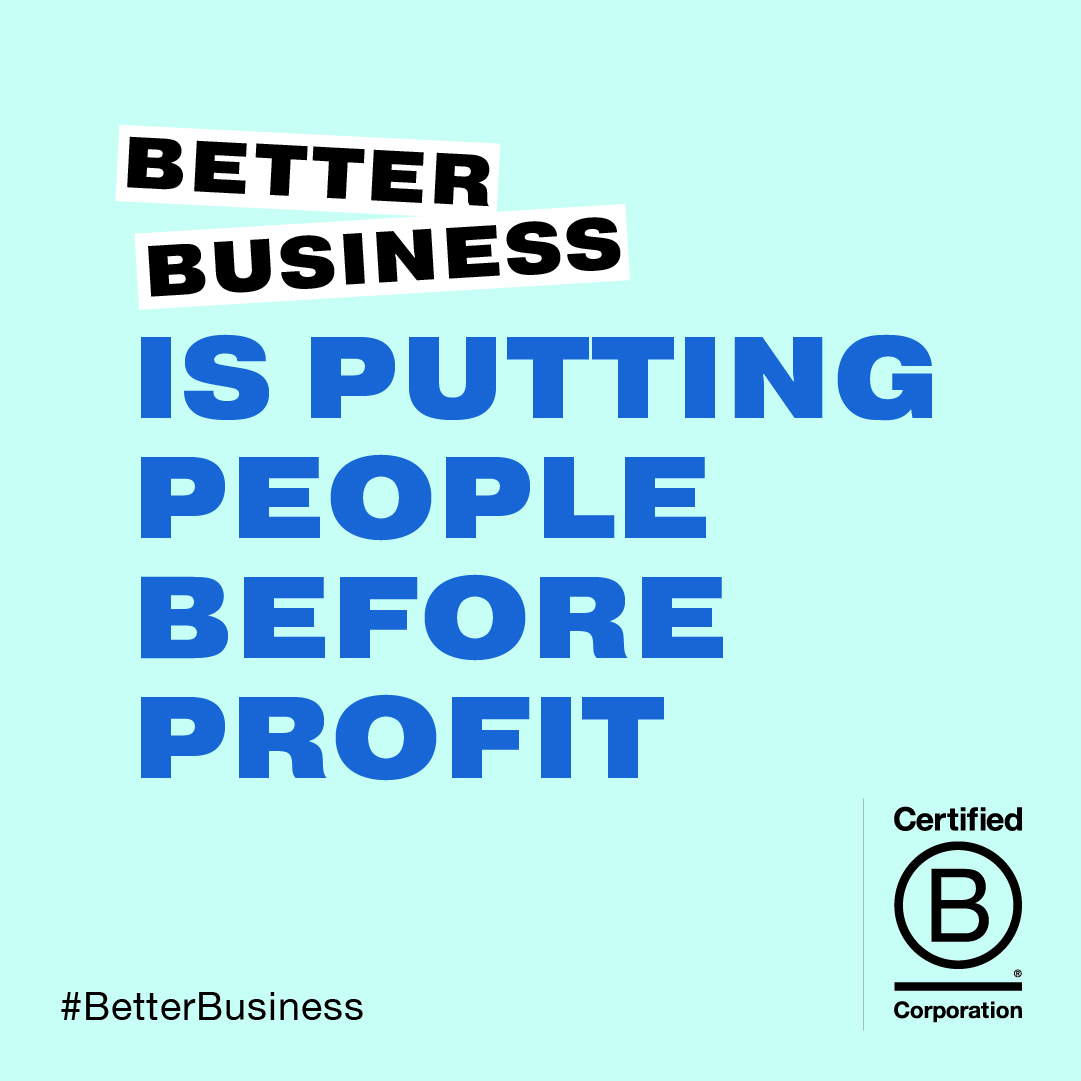 Being a #BCorp means more than a certification, it means we put people first. We always consider our impact on our employees, customers, and communities because we believe business should be a force for good. Follow <a href="/bcorpuscan/">B Corp U.S. & Canada</a> for more info on the B Corp community!
#BCorpMonth