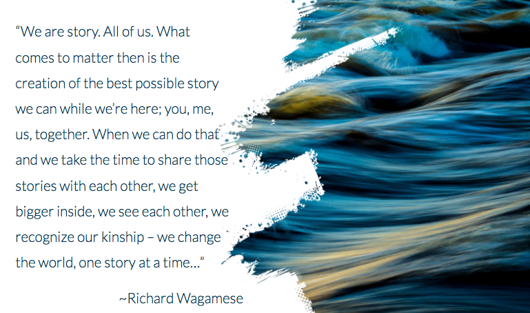 Using this wisdom from Richard Wagamese, story cubes &amp; the success analysis protocol to shape our #sd37 mentor learning session today. Thinking about how we learn  &amp; grow our teaching practice through sharing, hearing &amp; connecting our stories of teaching.  #thisisbcmentoring