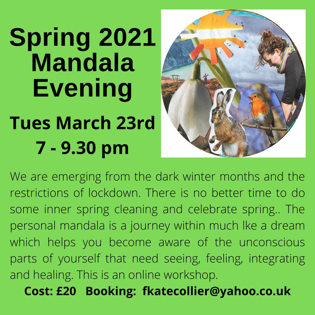 fkatecollier's tweet photo. Celebrating 10 years of facilitating personal mandala making workshops in many wonderful places. A very nourishing evening making your own mandala to bring in Spring 2021. https://t.co/1Rdr5mgysq