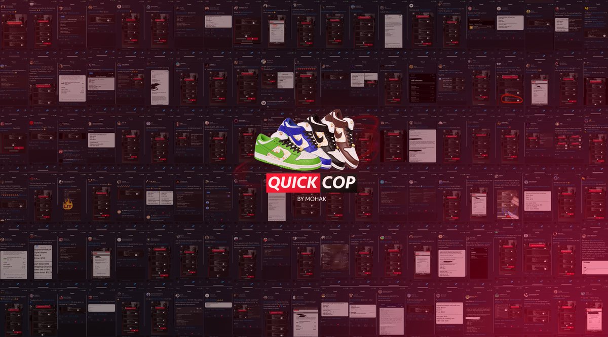 themacint0sh's tweet photo. Supreme/Nike SB Dunks Secured ✅

Another release dominated by QuickCop users! With thousands of checkouts, QuickCop stood out as an iOS app. From cooking sneakers to box logos, I can't wait to share what more I have in the works!

RT + Follow for a chance to win a copy! 😎💙 https://t.co/W11DXdSF9c