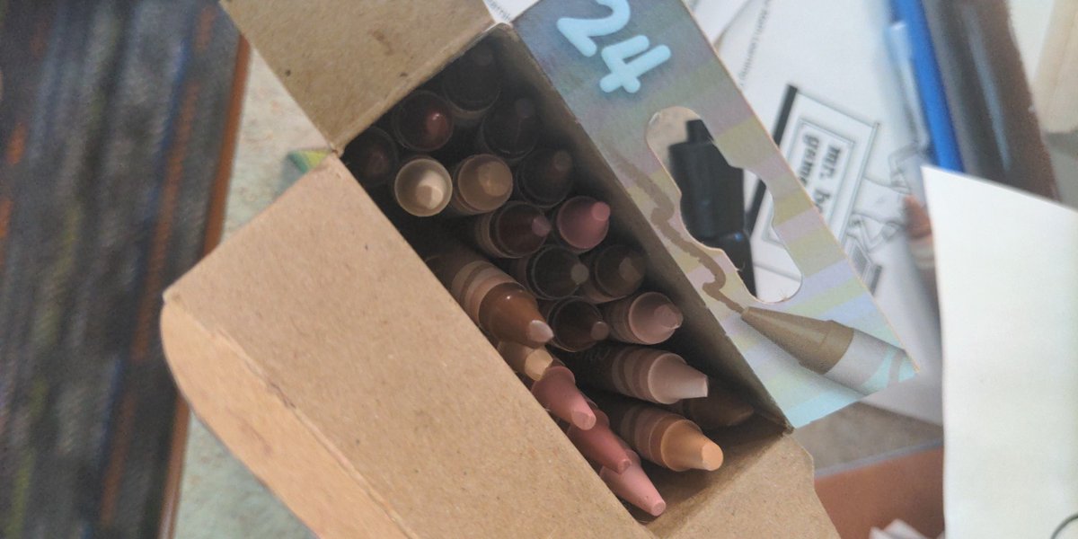 Cooper___Payton's tweet photo. I never knew how much a box of these crayons meant to kids until today. Thank you @Crayola for helping my kids feel accepted in my classroom. https://t.co/p36nClQR5y