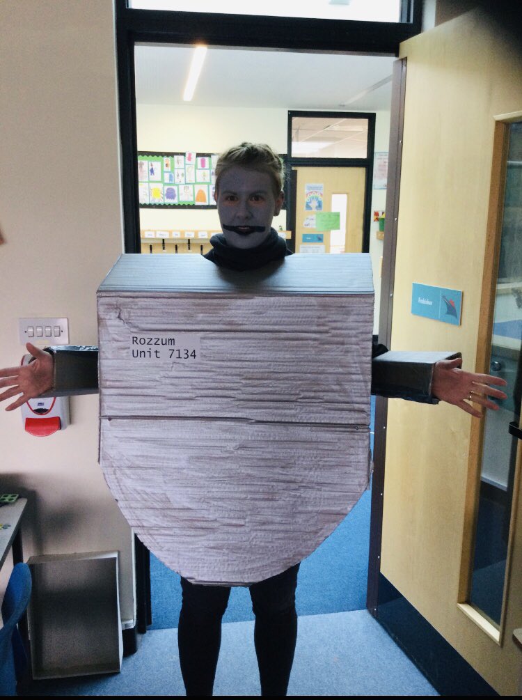 This week’s dressing up was for #WorldBookDay2021. Today I went as Roz from The Wild Robot by <a href="/itspeterbrown/">peter brown!</a>