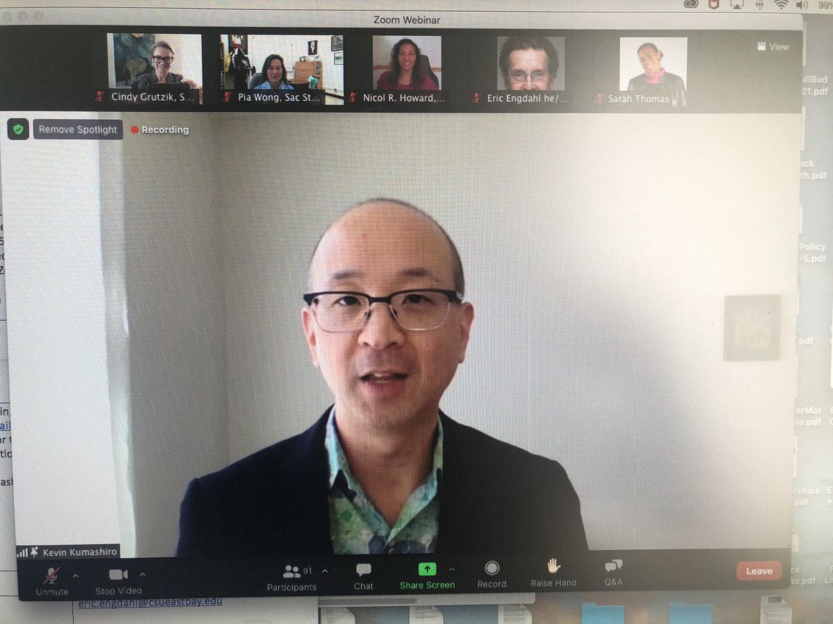 Kevin Kumashiro walks us through the lenses we need to understand our roles, our goals - naming the moment, diving into contradiction, learning through crisis, movement building #ccteSPAN21 <a href="/CalCouncil/">CCTE</a>