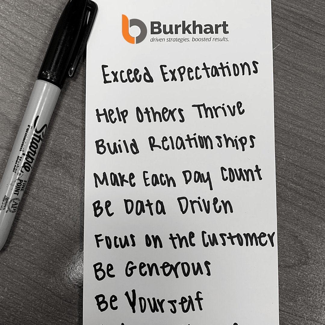 BurkhartMktg's tweet image. Strong values lead to quality and consistent work. Build your brand on values you care about and tell your audience about who you are with values messaging. Read our latest blog to learn more. #CoreValues #ValuesMessaging bit.ly/2YFNpXB