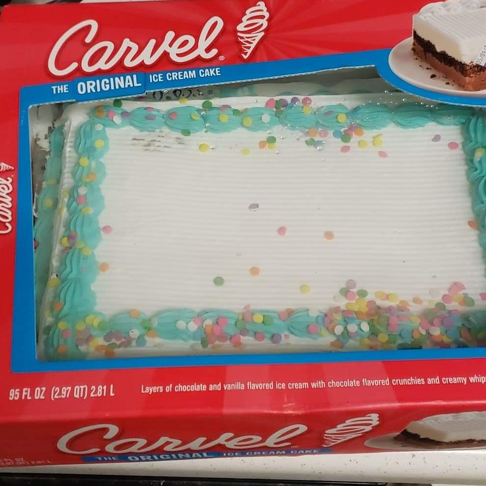 Carvel Ice Cream Cake, Chocolate And Vanilla Ice Cream, Serves 24