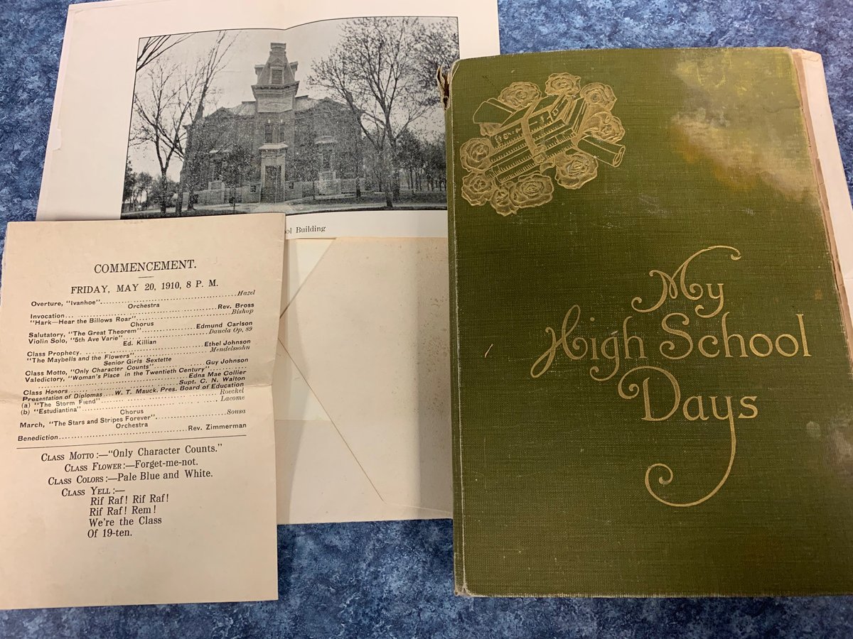 wahoopublic's tweet photo. Does the name Rose McCarthy, WHS Class of 2010, ring a bell? She celebrated senior skip day on the Platte River. She was a member of the 1909 Warrior Girls Basketball Team, which defeated Lincoln to capture the State Championship! It's all documented in her scrapbook. https://t.co/aHisxOCgGW