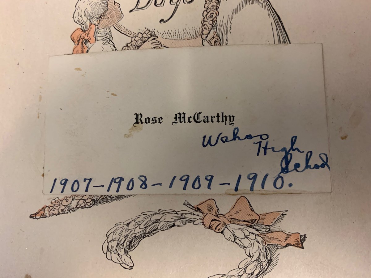 wahoopublic's tweet photo. Does the name Rose McCarthy, WHS Class of 2010, ring a bell? She celebrated senior skip day on the Platte River. She was a member of the 1909 Warrior Girls Basketball Team, which defeated Lincoln to capture the State Championship! It's all documented in her scrapbook. https://t.co/aHisxOCgGW